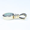 Gold Opal Pendant Side View