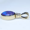 Gold Opal Pendant Side View