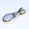 10k Gold - Solid White Opal - Natural Diamond