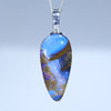 Natural Australian Boulder Opal Silver Pendant