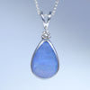 Natural Australian Boulder Opal Silver and Diamond Pendant