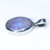 Silver Opal Pendant Side View