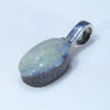 Australian Boulder Opal Silver Pendant with Silver Chain (10mm x 7mm) Code - SD67