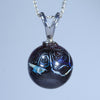 Natural Australian Koroit Opal Silver ball Pendant 