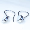 Coober Pedy White Opal 14k White Gold Earrings (10 x 6mm) Code GE68