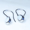 Coober Pedy White Opal 14k White Gold Earrings (10 x 6mm) Code GE68