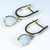 Easy Wear Gold Opal Huggie Earring Design