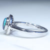 White Gold Opal Ring Side View