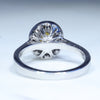 White Gold Opal Ring Rear View - Under Carriage Detail