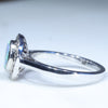 White Gold Opal Ring Side View