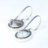 Gold Solid Opal Earrings Rear View