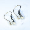 Gold Opal Earrings Side View