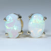 Natural Australian Gold White Opal Studs