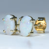 18k Gold - Solid White Opal