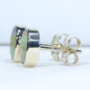 Gold Opal Studs Side View
