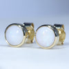 18k Gold - Solid White Opal