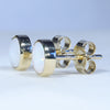 Gold Opal Studs Side View