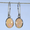 Natural Australian Boulder Opal Gold Drop Earrings