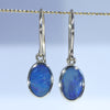 Natural Australian Boulder Opal Gold Drop Earrongs