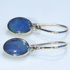 Gold Opal Earrings Side View