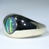 10k Gold - Solid Lightning Ridge Black Opal