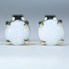 Natural Australian White Opal Stud Earrings