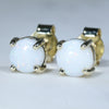 Easy Wear Gold Opal Stud Claw Design