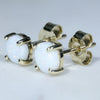 10k Gold - Solid White Opal