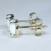 Gold Opal Studs Side View