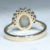 Solid Opal Gold Ring Rear View