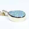 Gold Opal Pendant side View