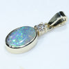 Gold Opal Pendant Side View