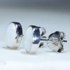 Silver Opal Studs Side View