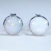 Easy Wear Silver Opal Round Stud Design