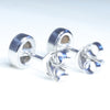 Solid Opal Silver Studs Rear View