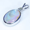 Sterling Silver - Solid Queensland Boulder Opal - Natural Diamond