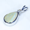 Sterling Silver - Solid Boulder Opal - Natural Diamond