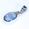 Sterling Silver - Solid Queensland Boulder Opal - Natural Diamond