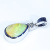 Sterling Silver - Solid Queensland Boulder Opal - Natural Diamond
