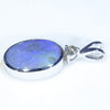 Silver Opal Pendant Side View