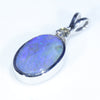 Sterling Silver - Solid Queensland Boulder Opal - Natural Diamond