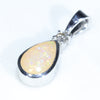 Sterling Silver - Solid Queensland Boulder Opal - Natural Diamond