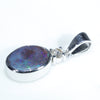 Sterling Silver - Solid Queensland Boulder Opal - Natural Diamond