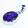 Sterling Silver - Solid Boulder Opal - Natural Diamond