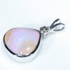Sterling Silver - Solid Queensland Boulder Opal - Natural Diamond