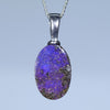 Natural Australian Boulder Opal Sliver Pendant