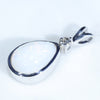 Sterling Silver - Solid White Opal - Natural Diamond