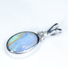 Sterling Silver - Solid Queensland Boulder Opal - Natural Diamond