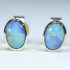 Natural Australian Gold Opal Stud Earrings