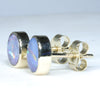 Gold Opal Studs Side View
